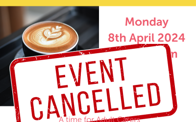 Carers Coffee, Cake & Catch – Cancelled